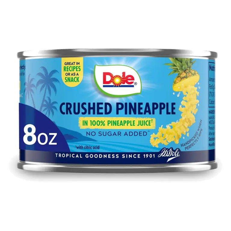 Crushed Pineapple in 100% Pineapple Juice