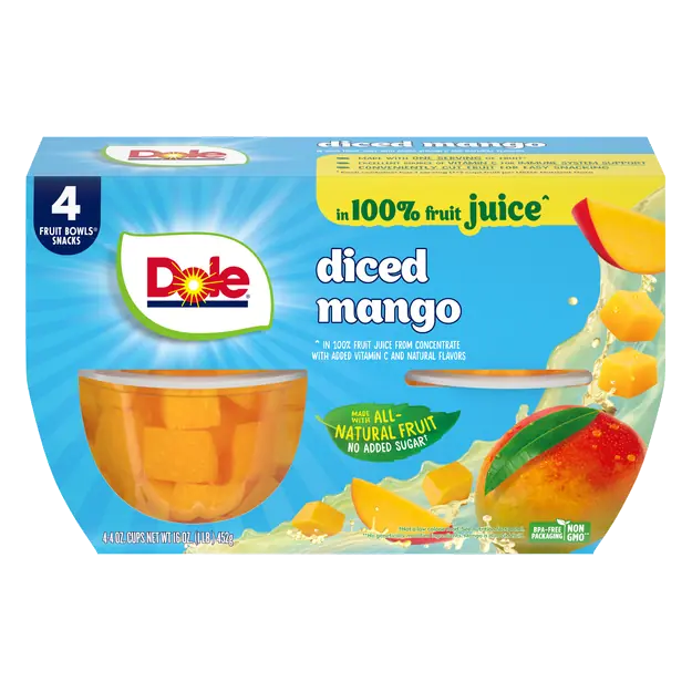 Diced Mango in 100% Fruit Juice - 4 ct
