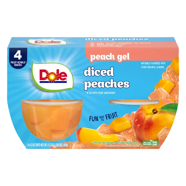 Diced Peaches in Gel - 4 ct