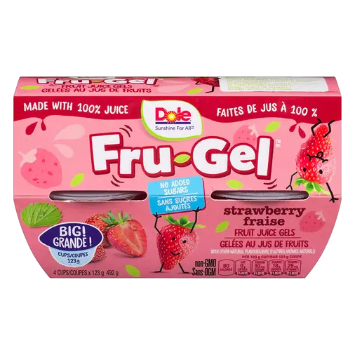 Fru-Gel Fruit Juice Gel Strawberry 492 g