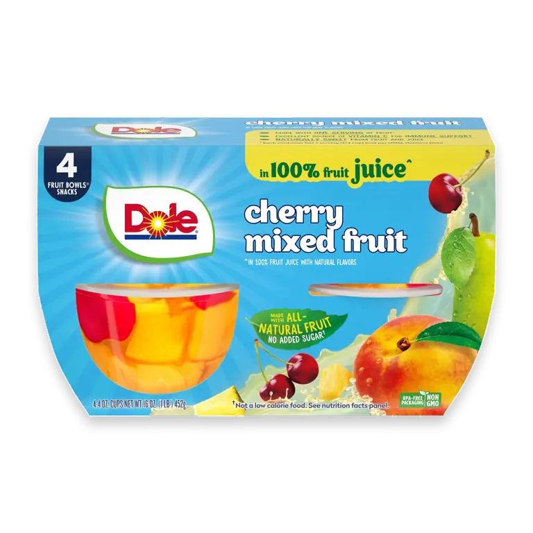 Fruit Bowls Cherry Mixed Fruit In 100% Juice Cups