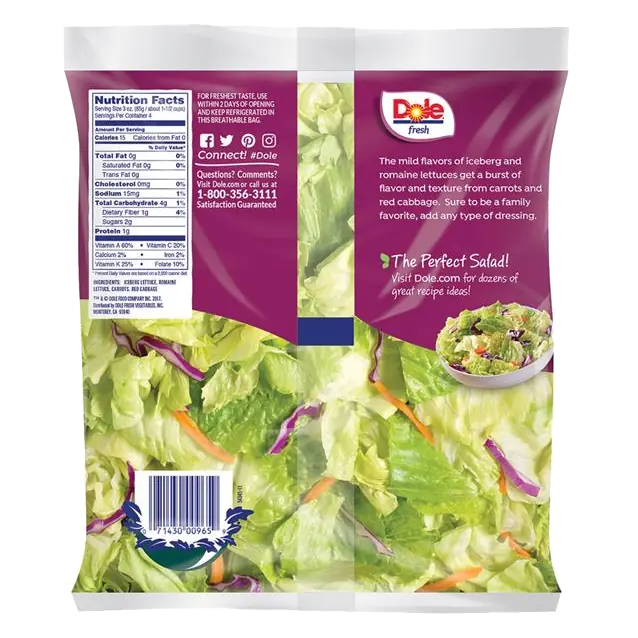 Greener Selection Iceberg Lettuce, Green Leaf Lettuce, Carrots, Red Cabbage