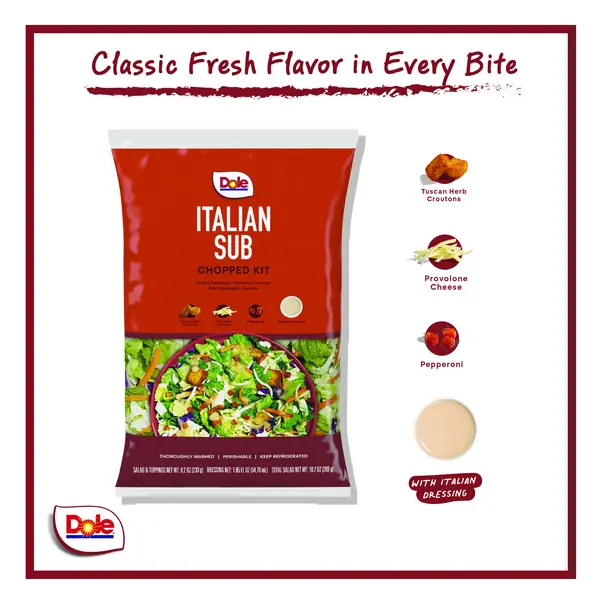 Dole Italian Sub Chopped Salad Kit, 10.2 oz