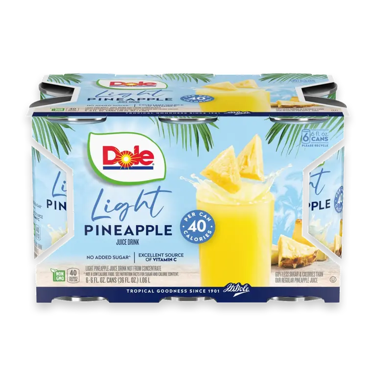 Light Pineapple Juice Drink Cans