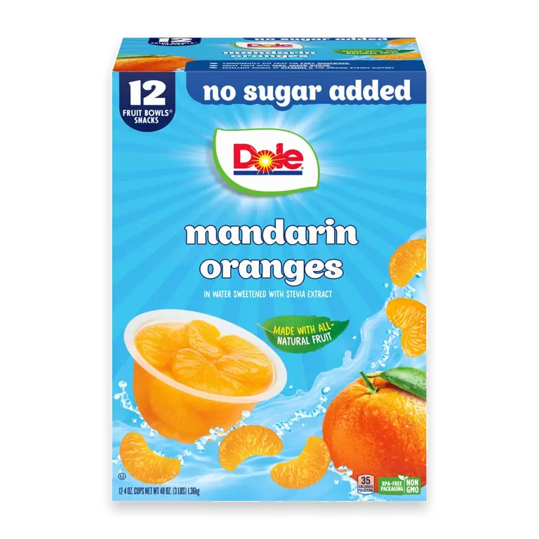 Mandarin Oranges Fruit Bowls Snack 12 - 4 oz Cups