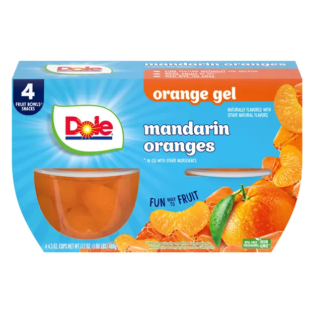 Mandarin Oranges Fruit Cups in Gel - 4 ct
