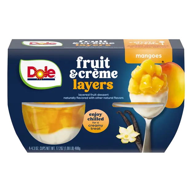 Mangoes Fruit & Creme Layers Fruit Cups - 4 ct