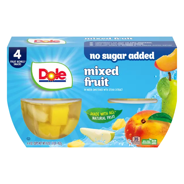 No Sugar Added Mixed Fruit Cups in Stevia Sweetened Water - 4 ct