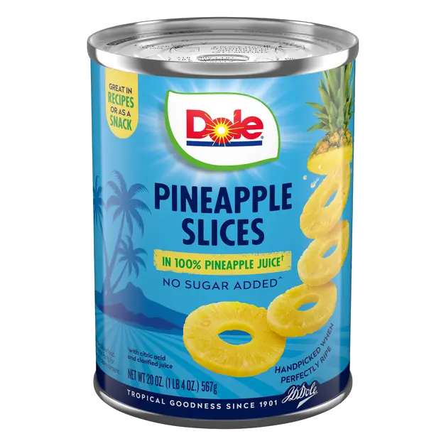 No Sugar Added Pineapple Slices in Juice