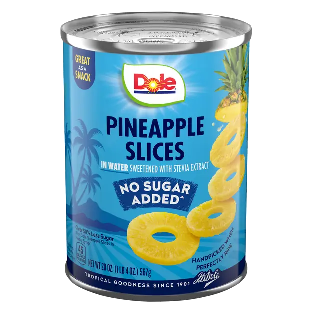 No Sugar Added Pineapple Slices in Water