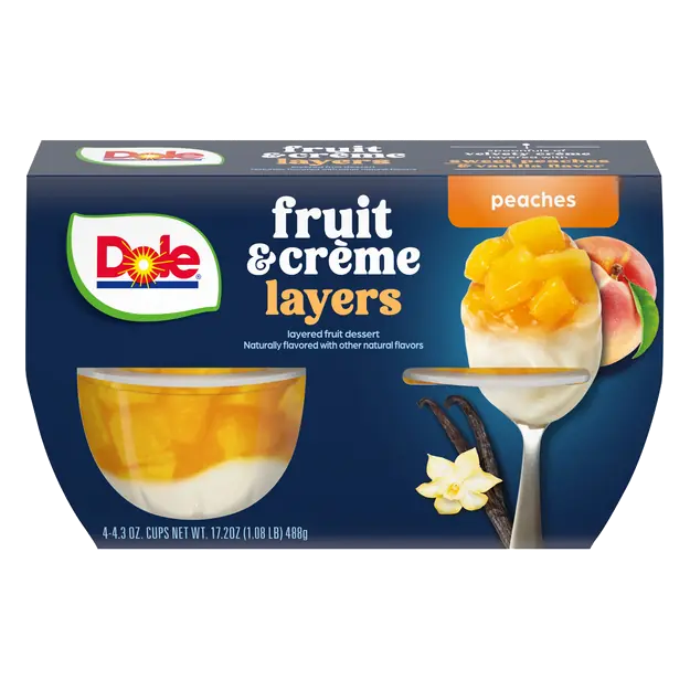 Peaches & Creme Parfait Fruit Cups - 4 ct
