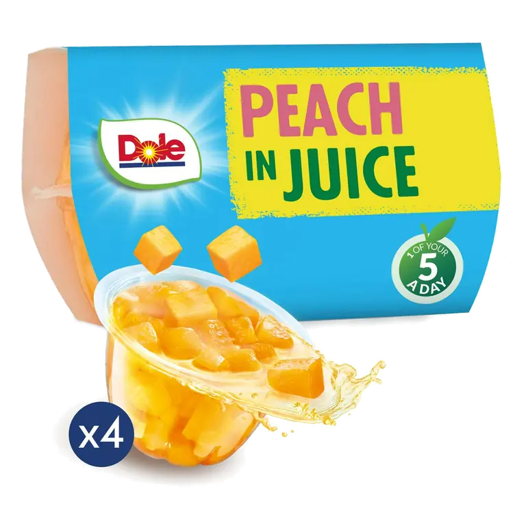 Peaches In Juice Fruit Snacks 4x113g