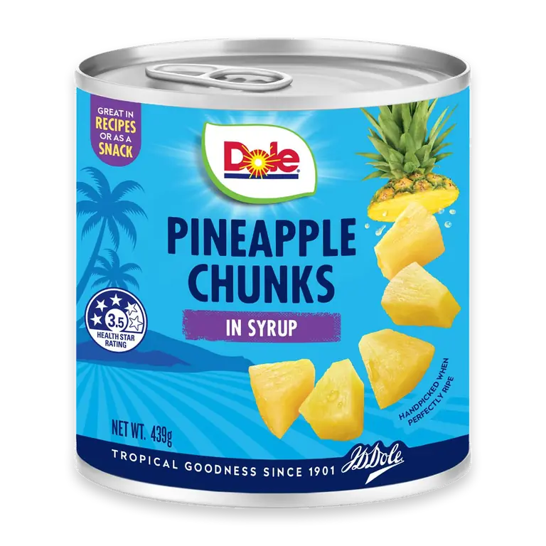 Premium Tropical Pineapple Chunks In Syrup