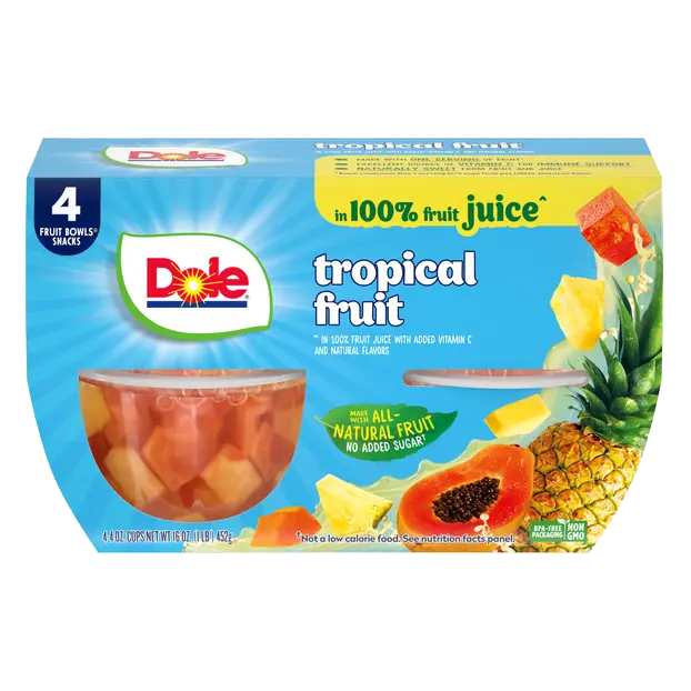 Tropical Fruit Cups in Juice - 4 ct