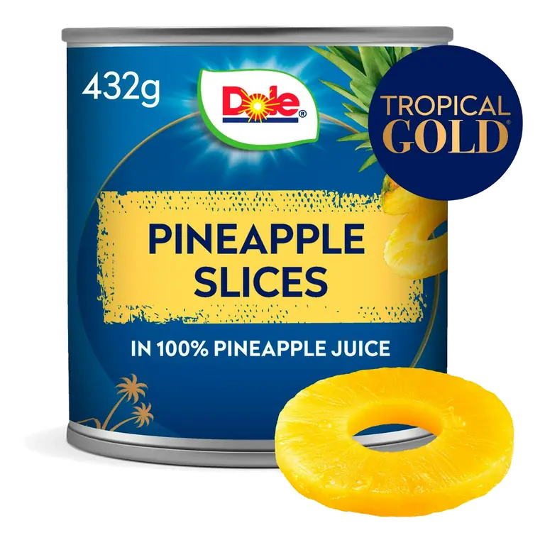 Tropical Gold Pineapple Slices In 100% Pineapple Juice 432g