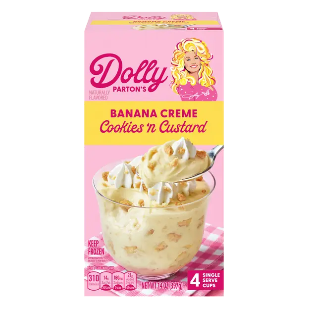 Dolly Parton‘s Banana Creme Cookies ‘n Custard, Frozen, 14 oz., 4-Count