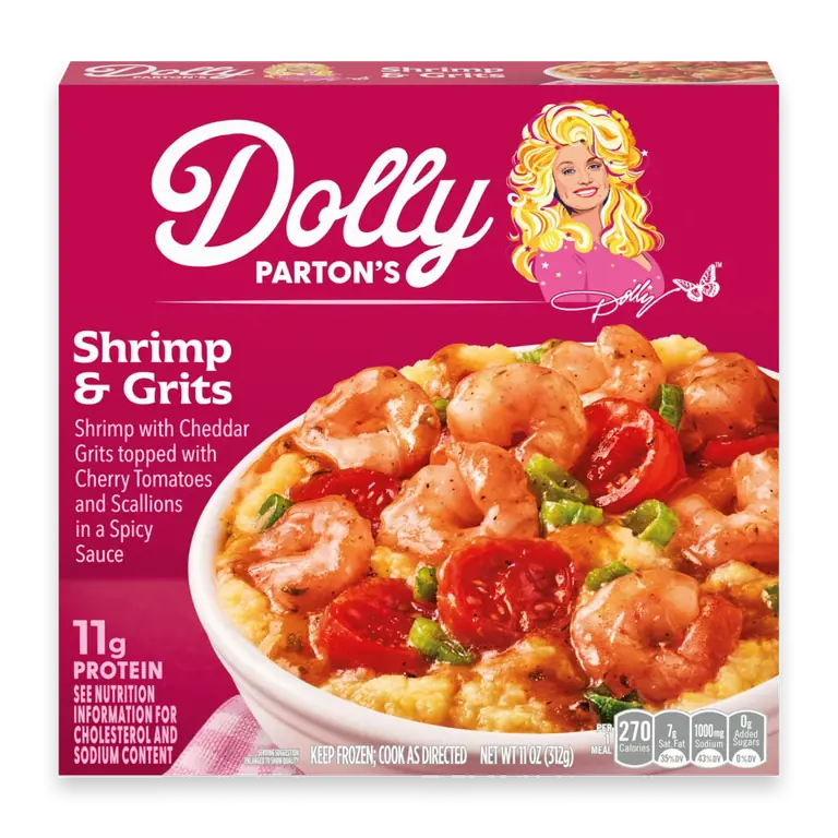 Shrimp & Grits With Cheese Tomatoes Scallions and Spicy Sauce Frozen Meal
