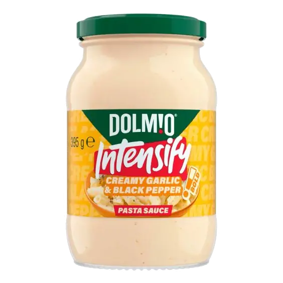 Intensify Creamy Garlic & Black Pepper Pasta Sauce