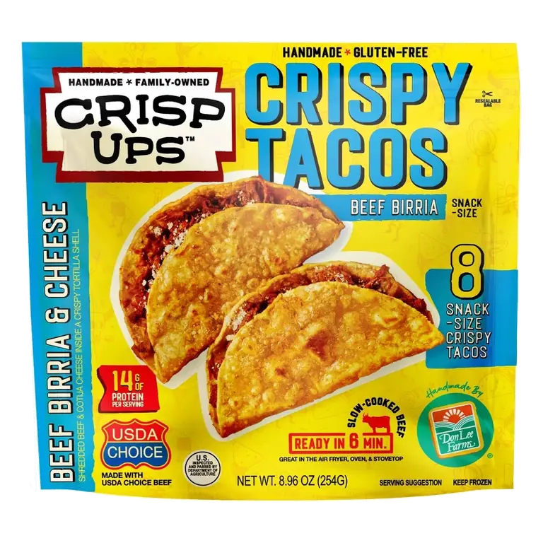 Don Lee Farms Snack Size Gluten Free Beef Birria Tacos, 8ct/8.96oz