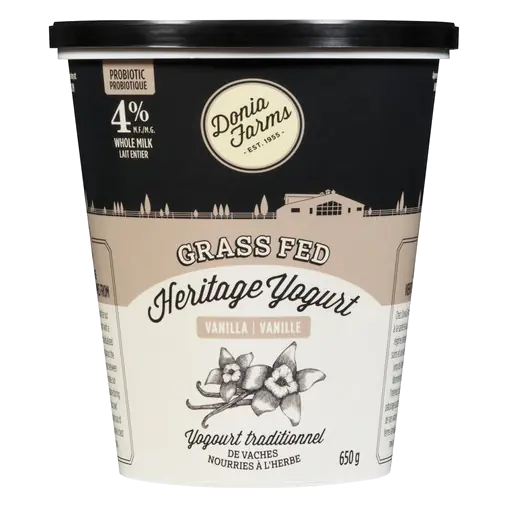 Grass Fed 4% Yogurt Vanilla 650 g