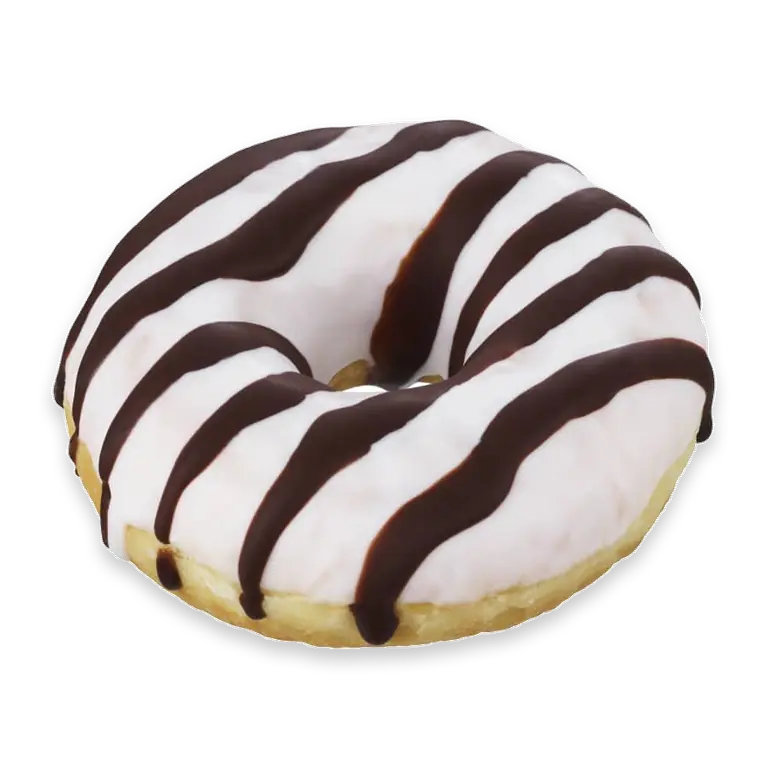 Minidonut White choco stripes