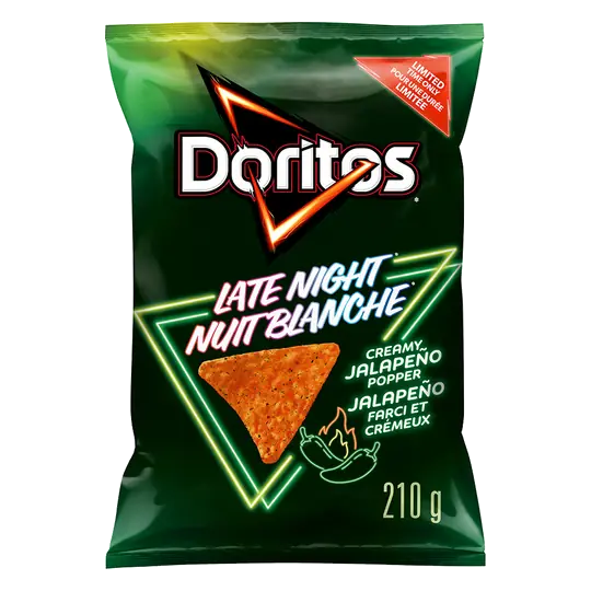 Late Night Tortilla Chips Creamy Jalapeño Popper Flavoured 210 g