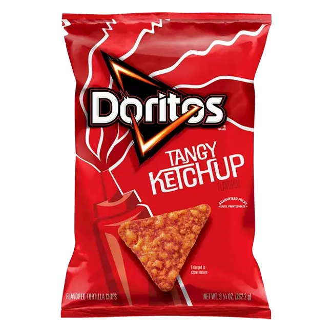 Flavored Tortilla Chips, Tangy Ketchup