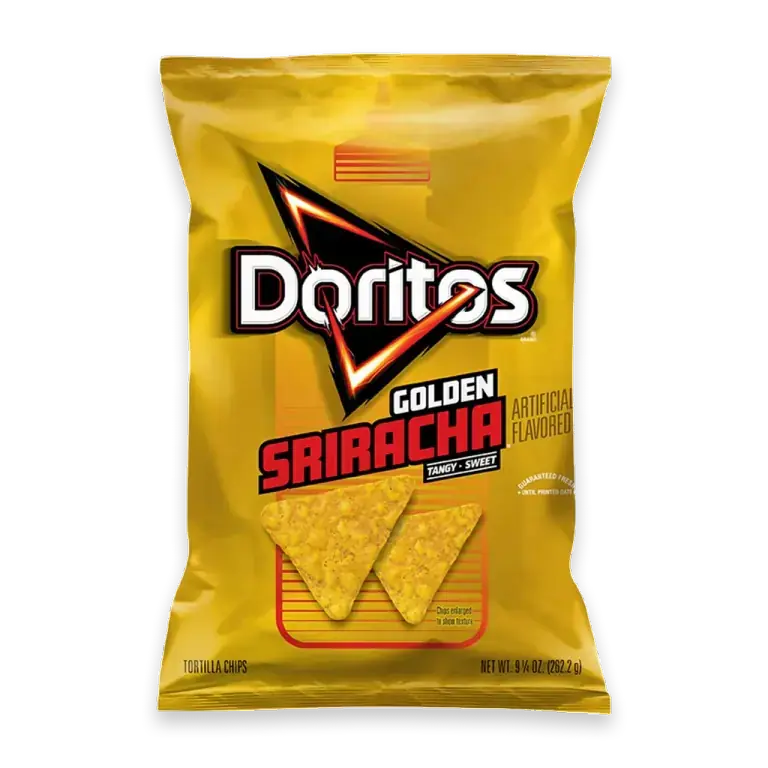 Golden Sriracha Flavored Tortilla Chips