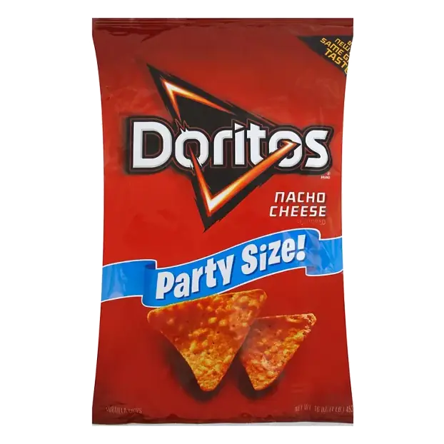 Tortilla Chips, Nacho Cheese Flavored, Party Size!