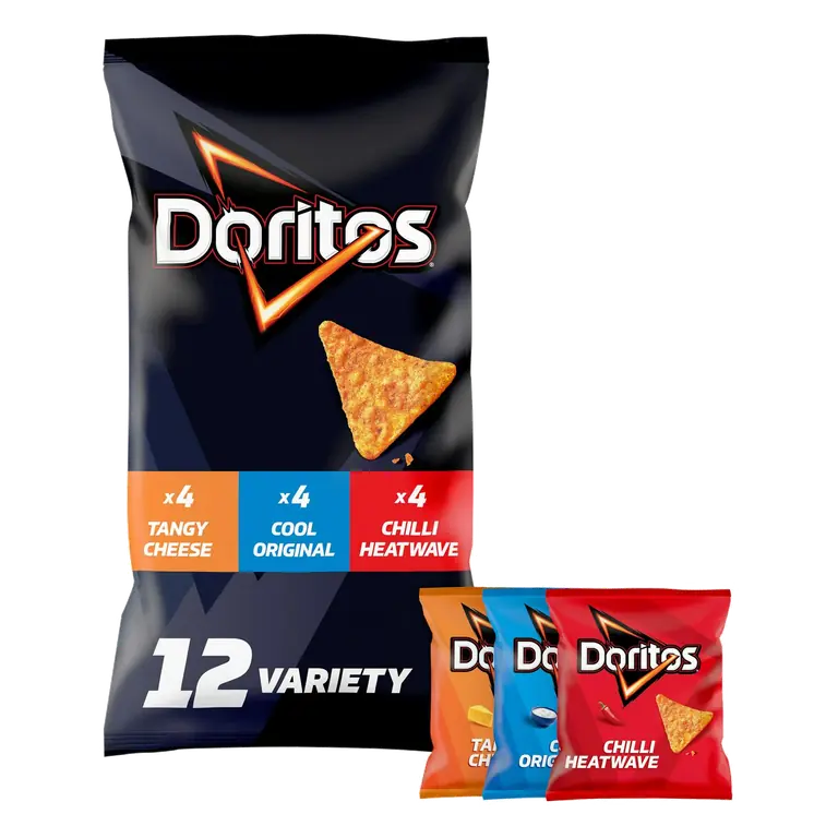 Variety Pack Tortilla Chips Multipack Crisps 12 x 30g