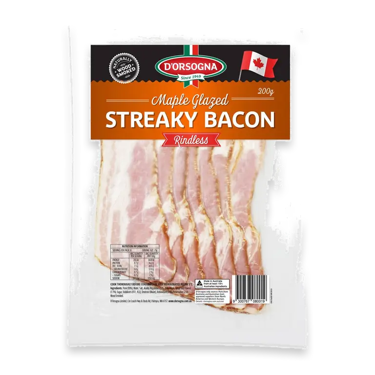 Maple Glazed Streaky Bacon
