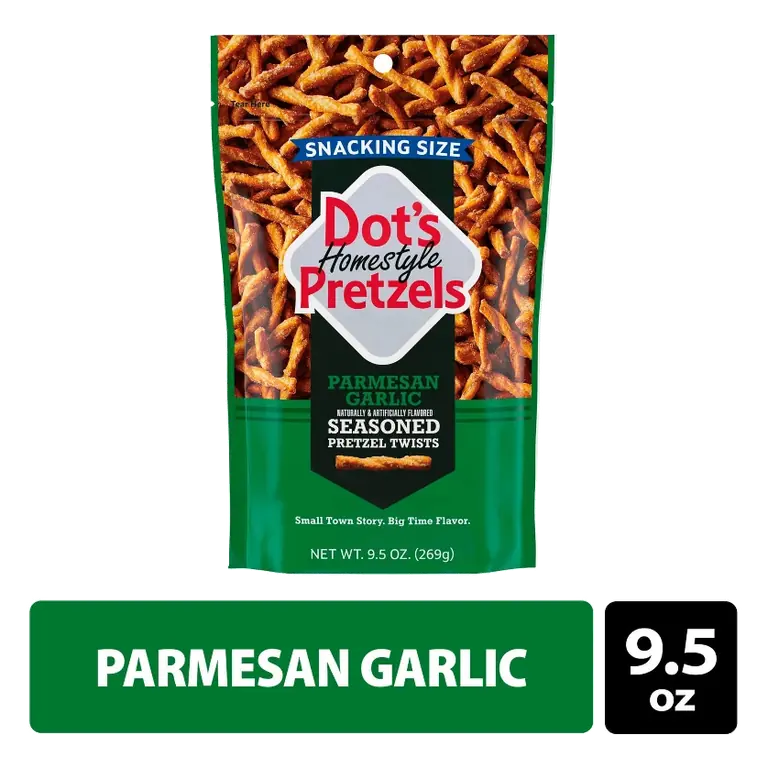 Dot's Homestyle Pretzels Parmesan Garlic, 9.5oz: Mild Spice Level