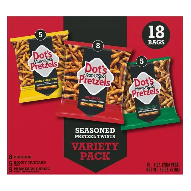 Seasoned Honey Mustard/Original/Parmesan Garlic Pretzel Twist Variety Pack