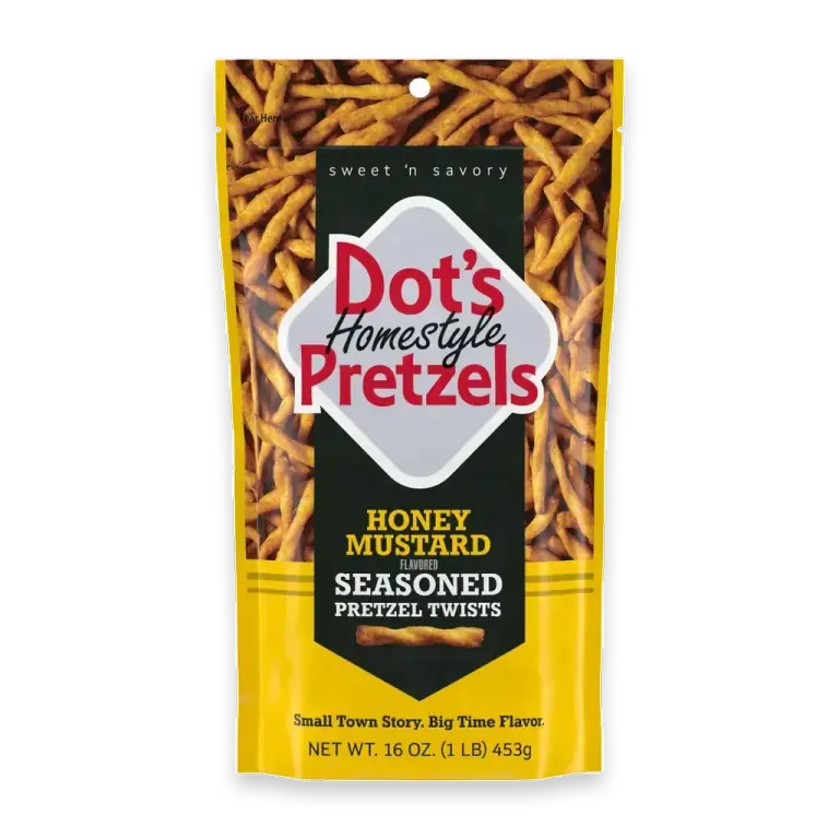 DOT'S Homestyle Pretzels Honey Mustard Seasoned Pretzel Twists Bag