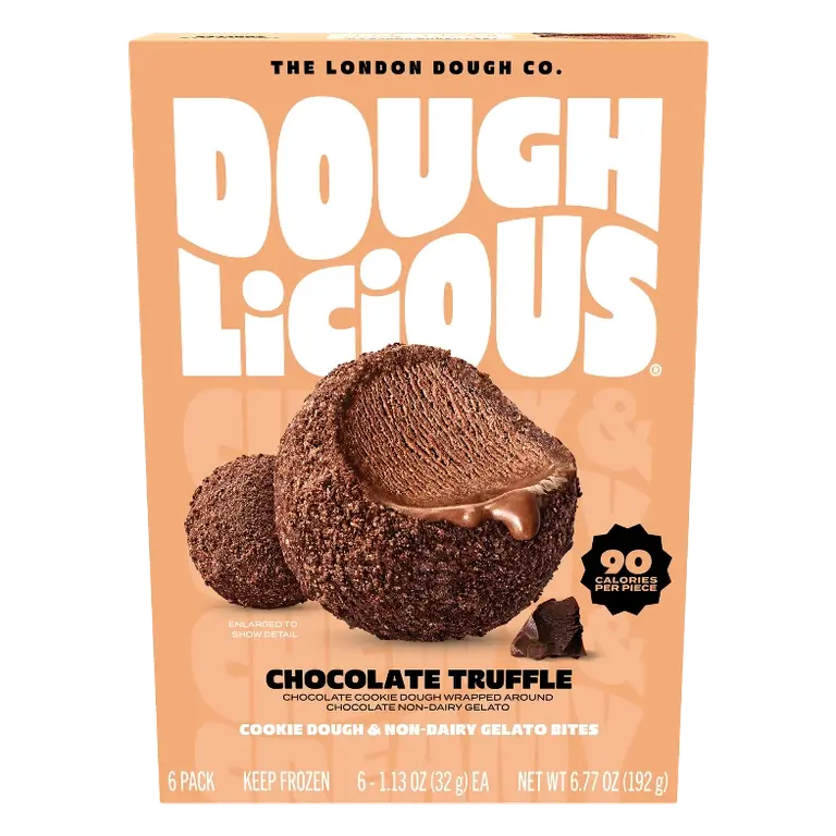 Doughlicious Chocolate Truffle Frozen Cookie Dough & Gelato Bites, 6pk/6.77 fl oz