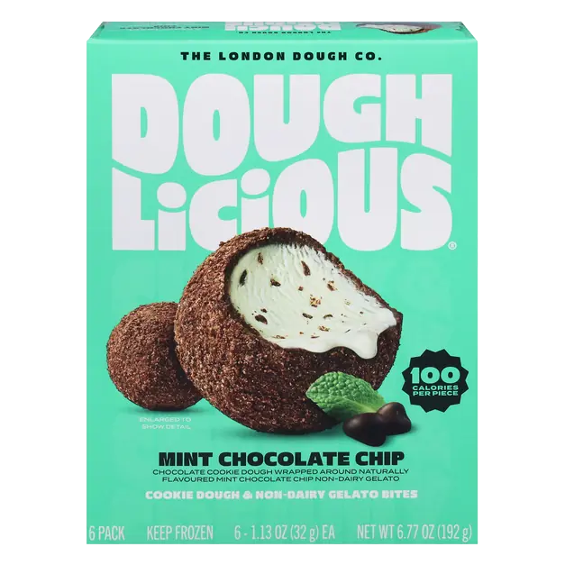 Non-Dairy Mint Chocolate Chip Cookie Dough & Gelato Bites 6ct