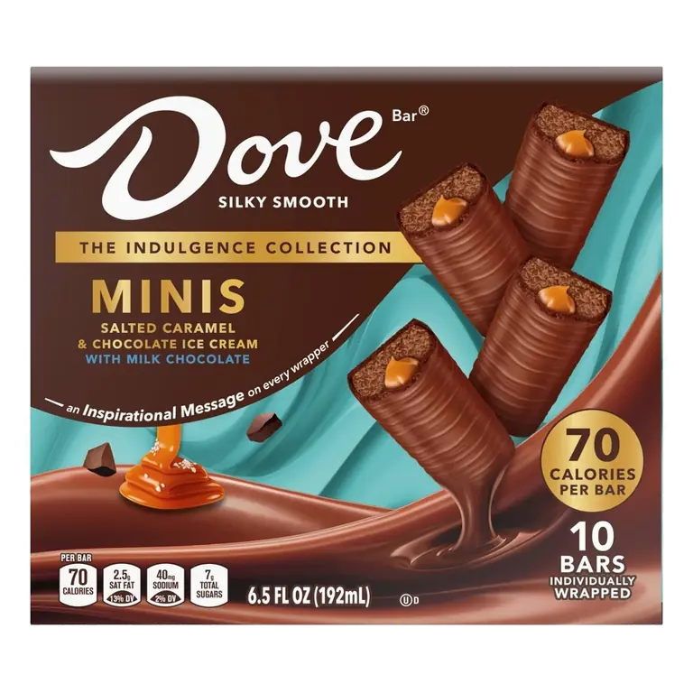 Dove Minis Salted Caramel & Milk Chocolate Dessert Bars, 6.5oz/10ct