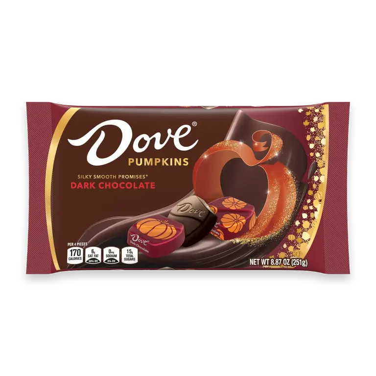 Dove Promises Dark Chocolate Pumpkins Fall Halloween Candy