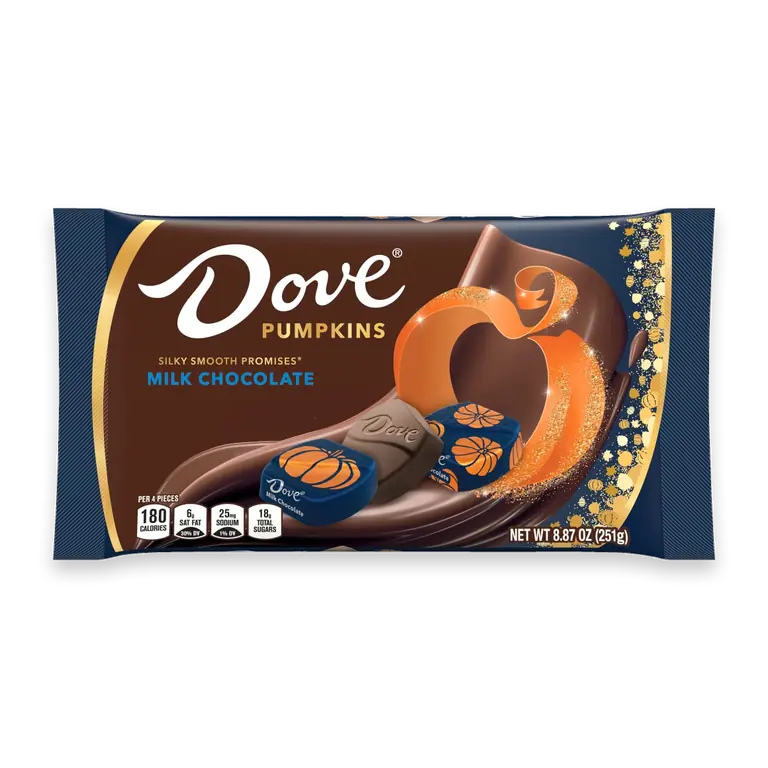 Dove Promises Milk Chocolate Pumpkins Fall Halloween Candy Bag