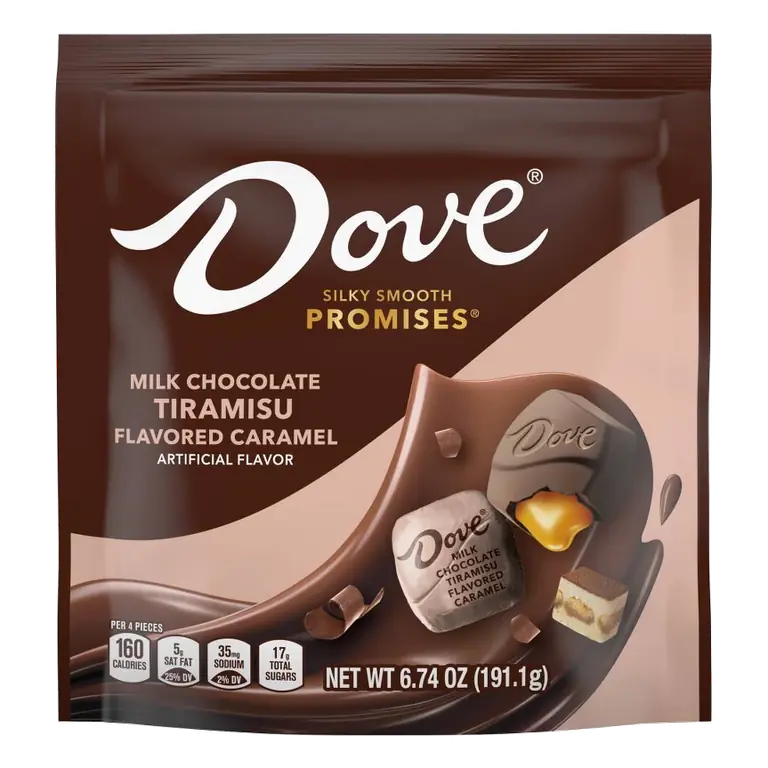 Dove Promises Milk Chocolate Tiramisu Flavored Caramel Candy, 6.74oz