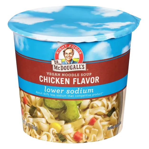 Lower Sodium Vegan Chicken Noodle Soup Cup