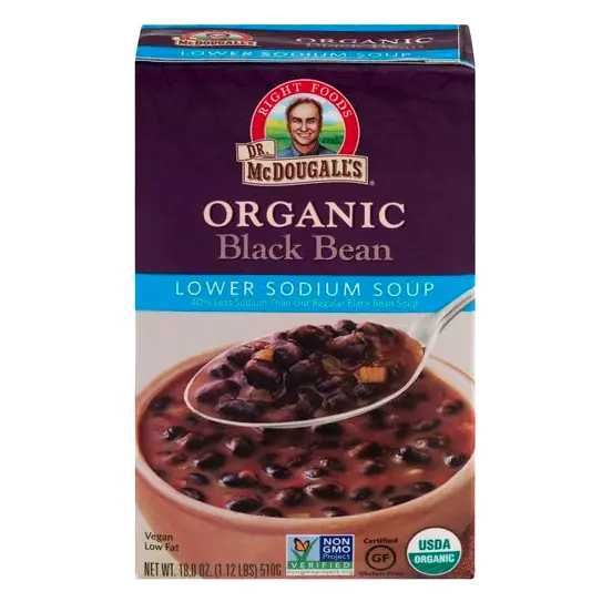 Organic Gluten Free Lower Sodium Black Bean Soup