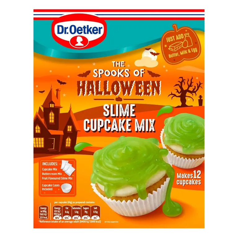Dr. Oetker Halloween Slime Cupcake Mix 375G
