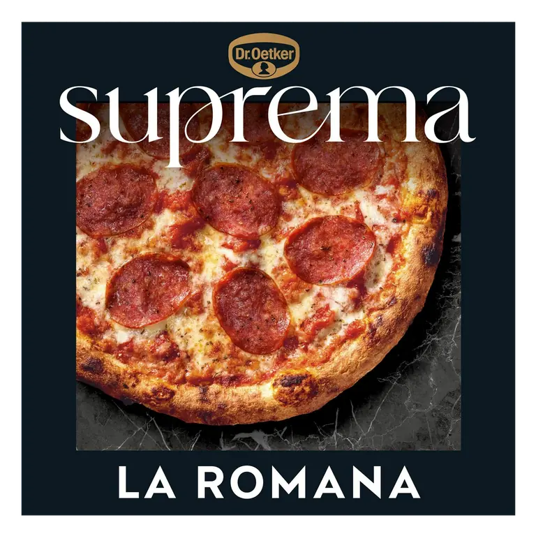 425g Suprema La Romana Salami & Mozzarella Pizza