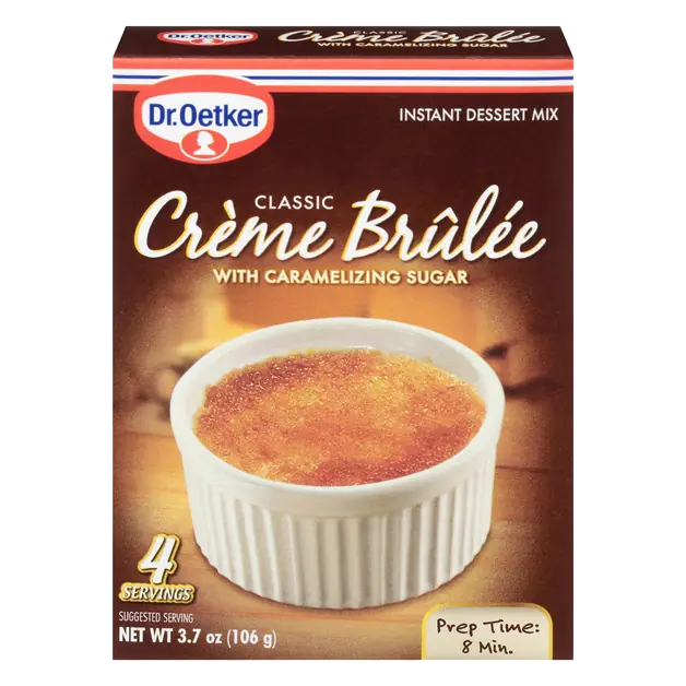 Creme Brulee with Caramelizing Sugar Instant Dessert Mix