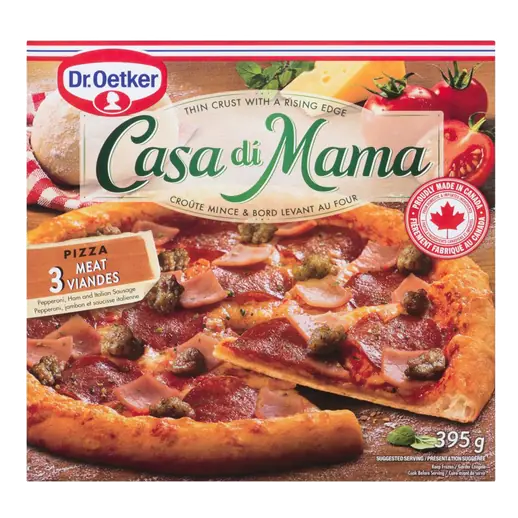 Casa Di Mama Frozen Pizza 3 Meat 395 g