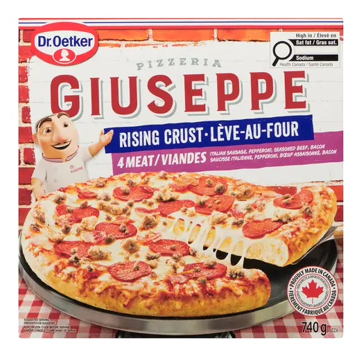 Giuseppe Pizzeria Frozen Rising Crust Pizza 4 Meat 740 g