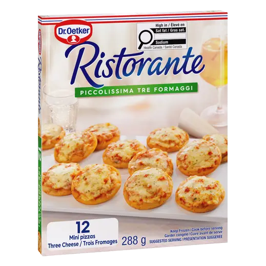 Ristorante Frozen Mini Pizzas Three Cheese 12 x 24 g