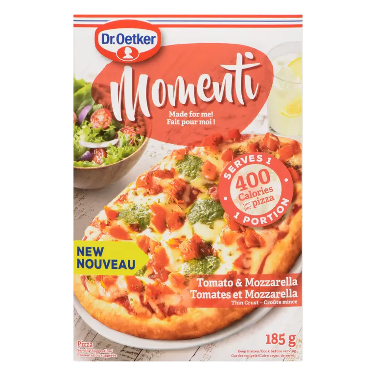 Momenti Frozen Vegetarian Pizza Tomato And Mozzarella 185 g