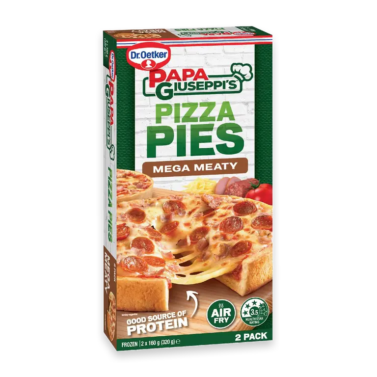 Papa Giuseppi's Frozen Pizza Pies Snack Mega Meaty